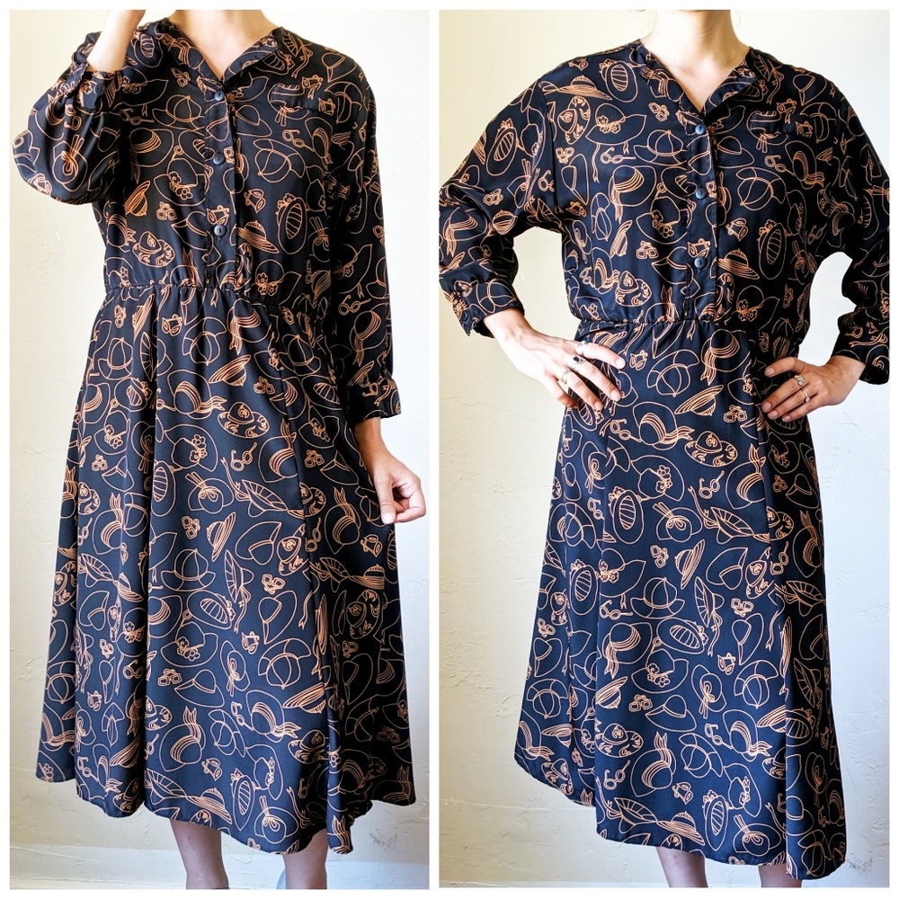 Kevin Stuart Vintage Mod Hat Pattern Dress - Picture 2 of 7